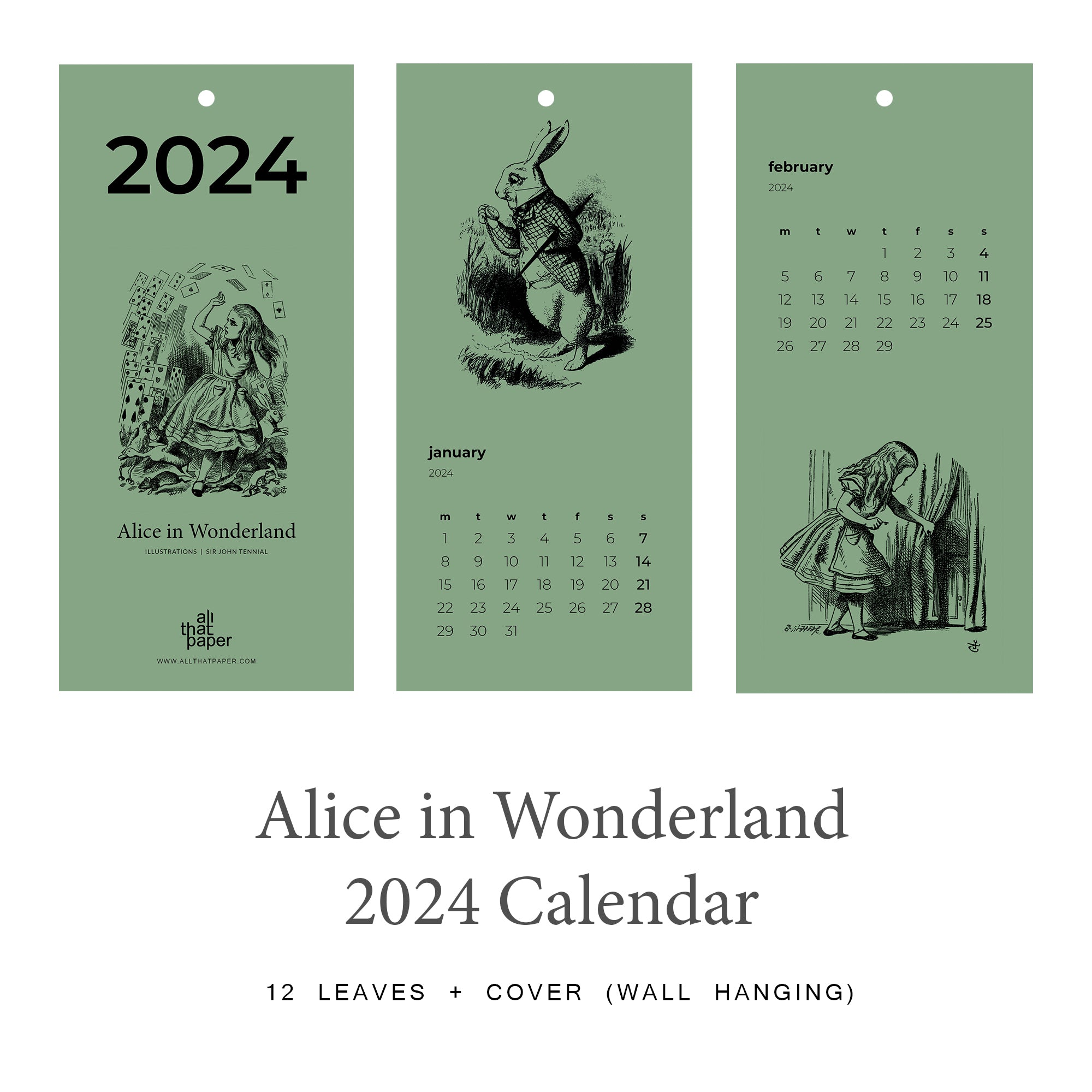 2024 Calendar Alice In Wonderland Assorted Colours All That Paper   Cover B2686809 F8fe 4073 B8ad A16c3cb81ca1 