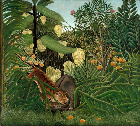 Fight between a Tiger and a Buffalo - Henri Rousseau | 1908