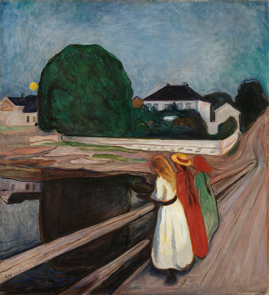 The girls on the bridge C. 1901 | Edvard Munch | 12 colour Giclée archival art print on paper