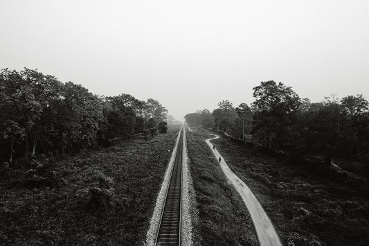 View from bridge over Binaguri, West Bengal, India